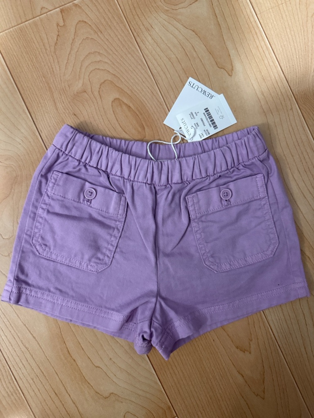 J.Crew Crewcuts purple Lavender Girls' Elastic-Waist Chino Shorts Sz 3T NWT